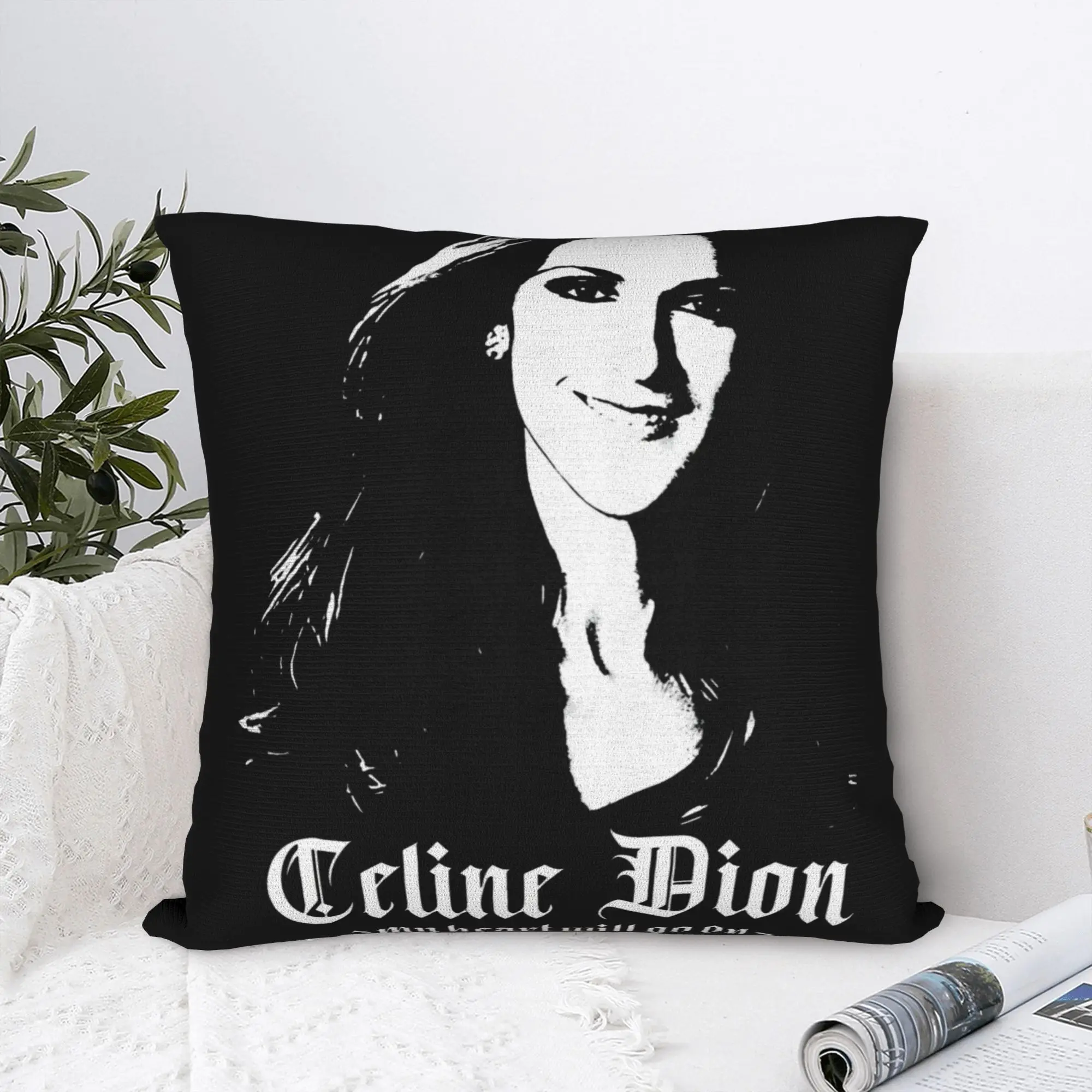 Pillow Cover Celine Dion My Heart Will Go On  Fashion Pillow Case For Chair Sofa Home Decor Pillowcases
