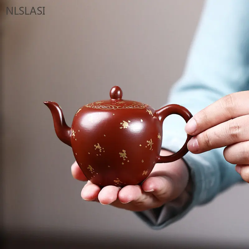 

170ml Chinese Yixing Purple Clay Teapot Handmade Dahongpao Beauty Tea Kettle Household Filter Tea Sets Custom Zisha Drinkware