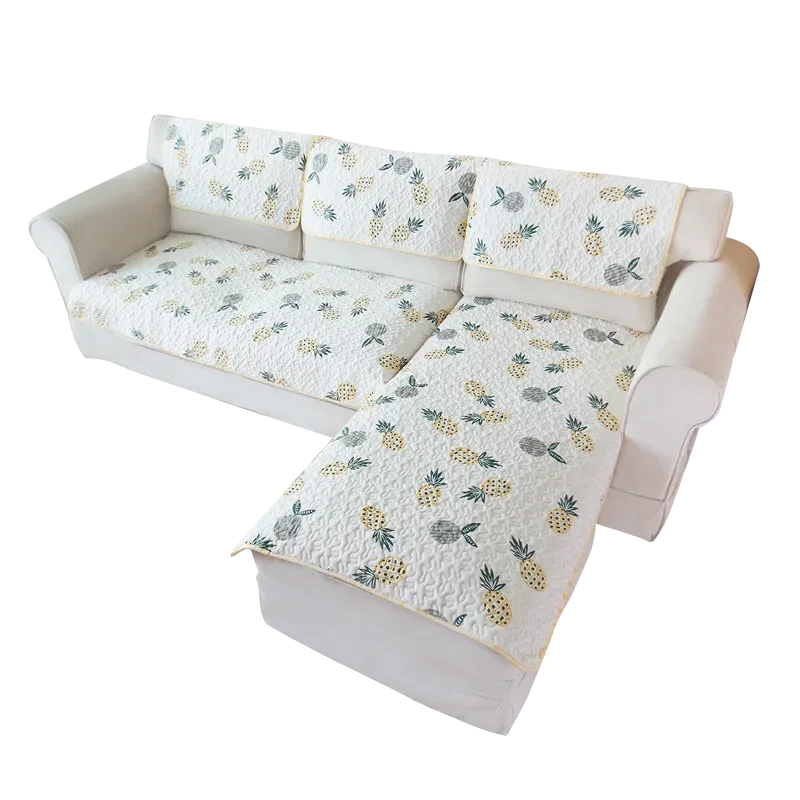 Almofada do sofá do algodão puro, antiderrapante, moderno, simples, europa do norte, pastoral, quatro estações, universal, plantas e flores