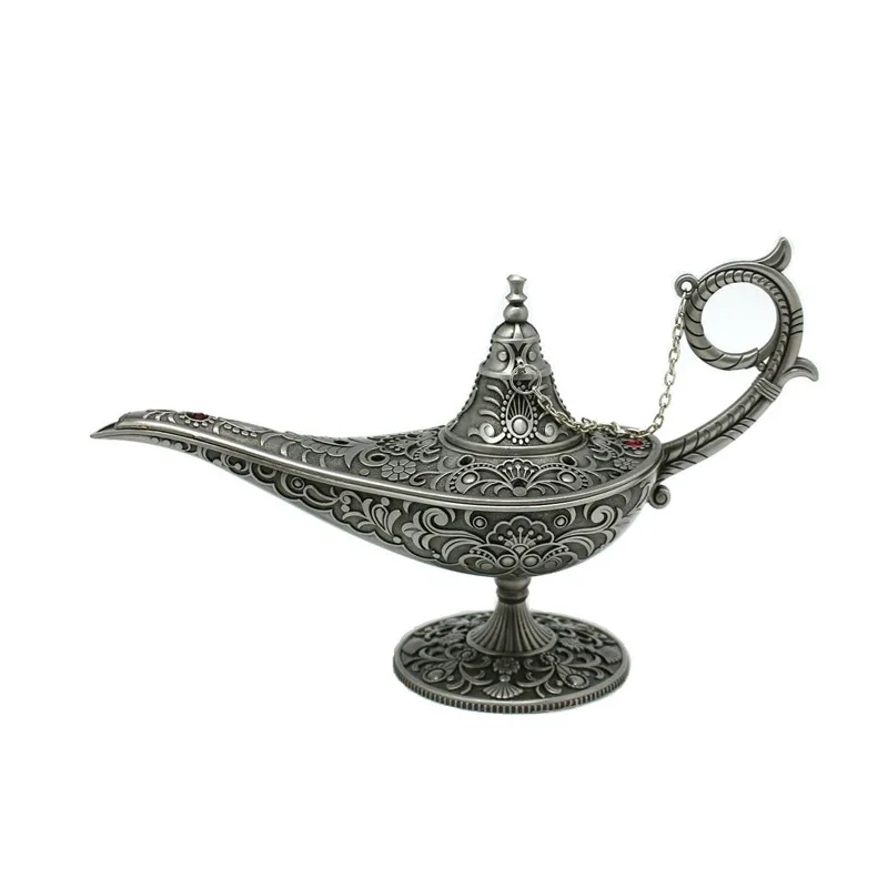 20cm Aladdin Magic Lamp Zinc Alloy Desktop Decoration Simple Home Decor Gift