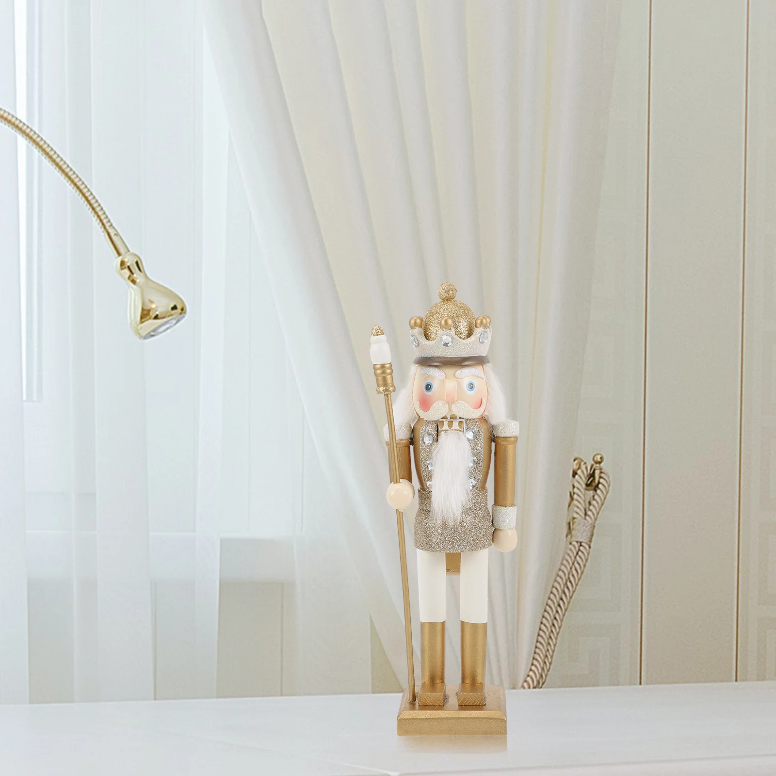 

1pc Wooden Nutcracker Festival Nutcracker Christmas Ornament Holiday Figurine Classic Soldier Design Home Car Office Gift Idea