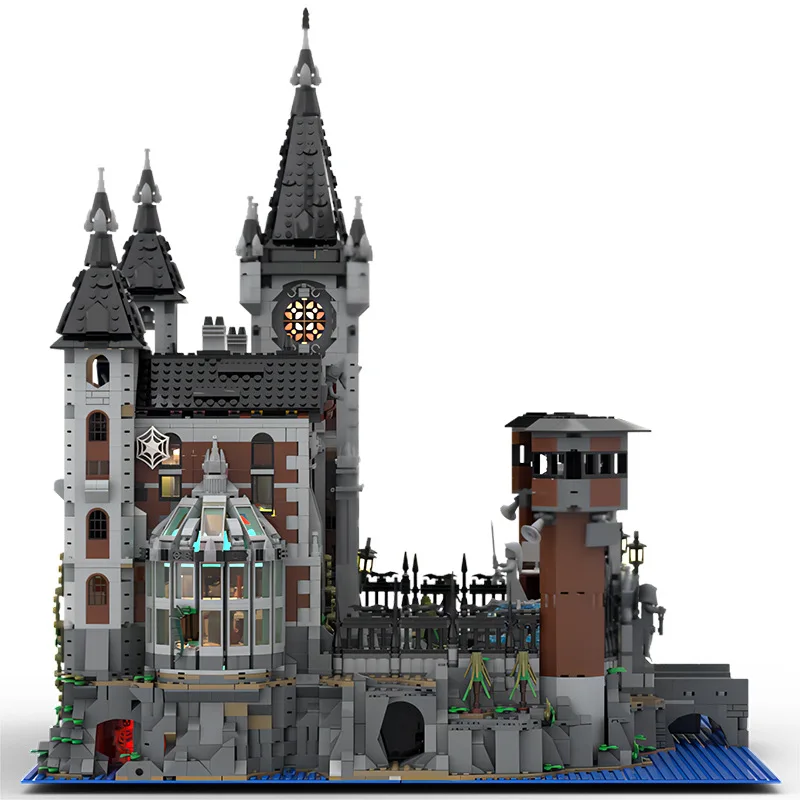 6726PCS Movie Series MOC City Modular Arkham Asylum Architecture Creative Building Blocks Toys Gift MOC-158329