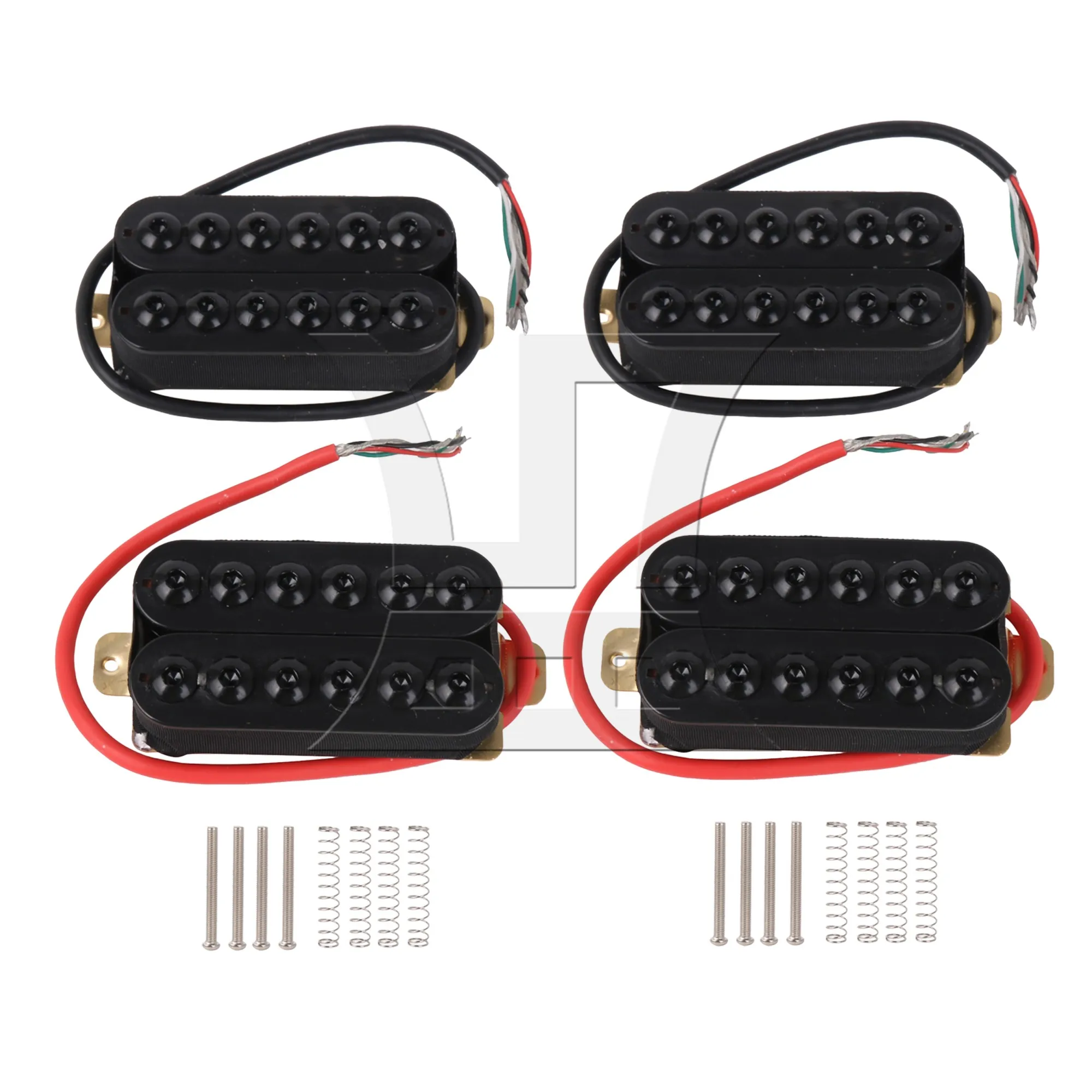 

Хиту Профессиональные звукосниматели с двойной катушкой, 4 шт., отверстие 5/5,2 см для гитары HOC-TMB-BK