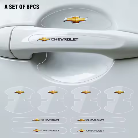 Transparent Car Door Handle Bowl Anti-scratch Stickers Protection Films For Chevrolet Cruze Captiva Trax Malibu Tahoe Sail Sonic