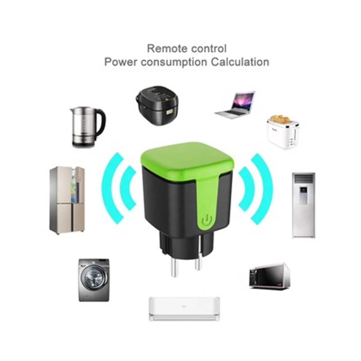 A57G-Outdoor Smart Plug, 16A WiFi Fernbedienung Smart Steckdose mit Power Monitor Funktion, für Tuya Smart Leben Alexa EU Stecker