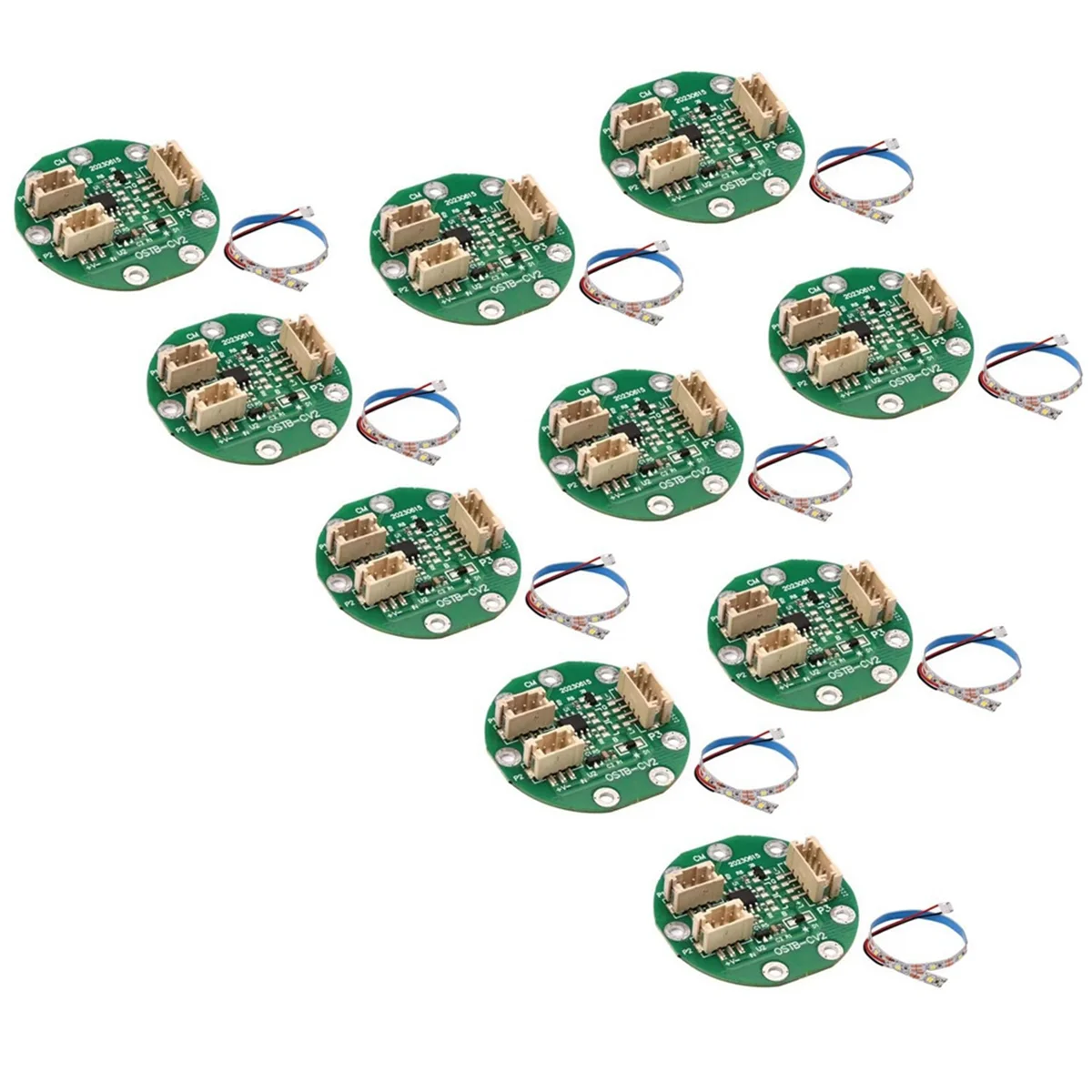 Circuito Chip com Módulo Sensor de Toque, PCB Sensing, LED Strip e Cabos, DIY, Luz Branca, 10pcs