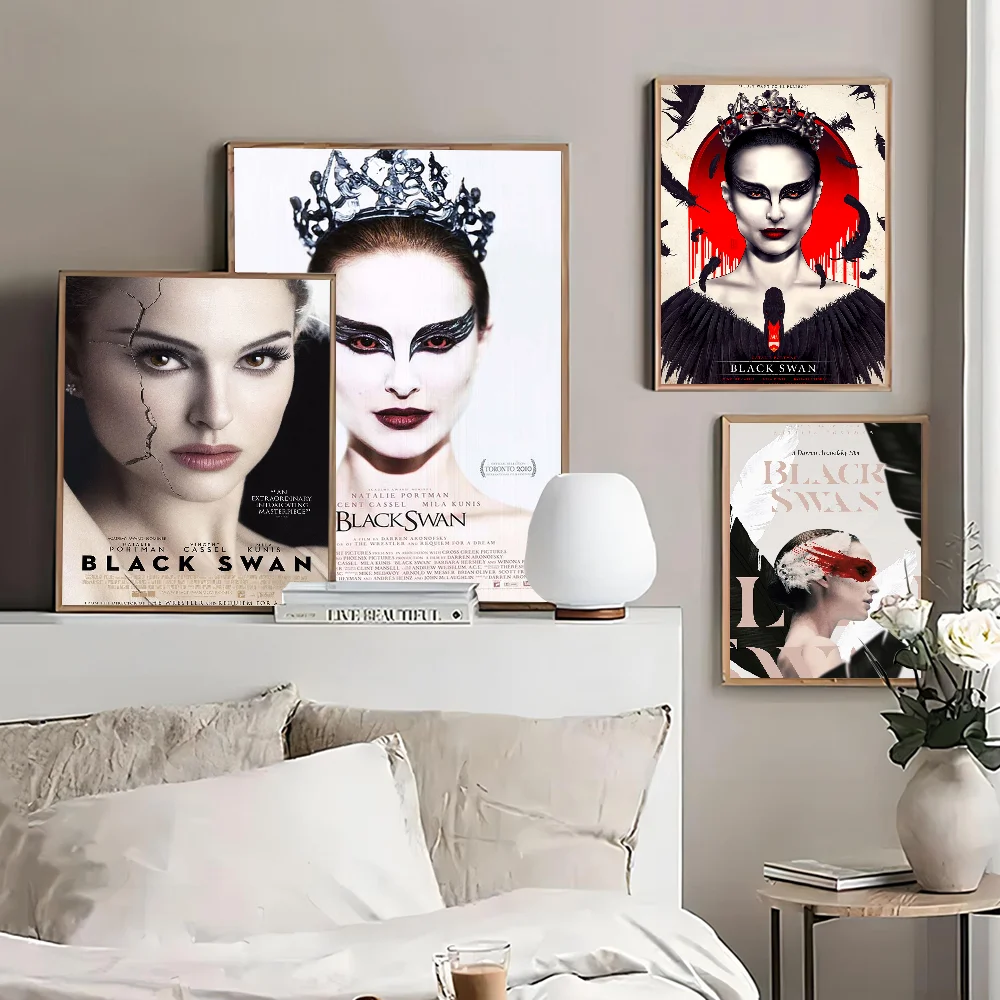 

Movie Black Swan Poster Self-adhesive Art Poster Whitepaper Prints Posters Artwork Aesthetic Art Wall Painting