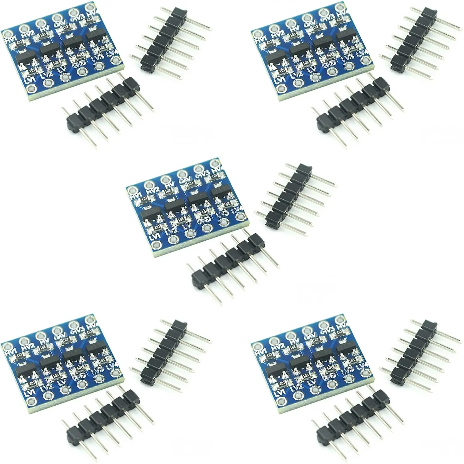 5pcs 4 Channels IIC I2C Logic Level Converter Bi-Directional 3.3V-5V Shifter Module for Arduino
