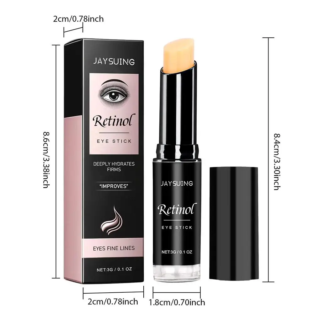 Retinol Eye Cream Stick Anti Puffiness Aging Dark Circles Eye Bags Remover Wrinkles Reduce Fine Lines Lifting Firming Eye Balm