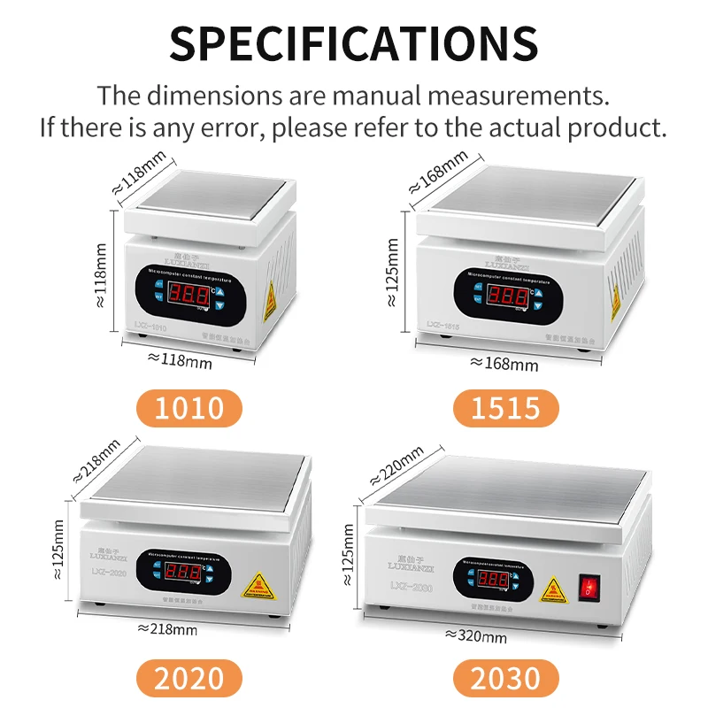 LUXIANZI 900W Aluminum Plate Heating Station 0-400℃ For PCB SMD Phone Planting Circuit Board LCD Repair Tool Soldering Hot Plate