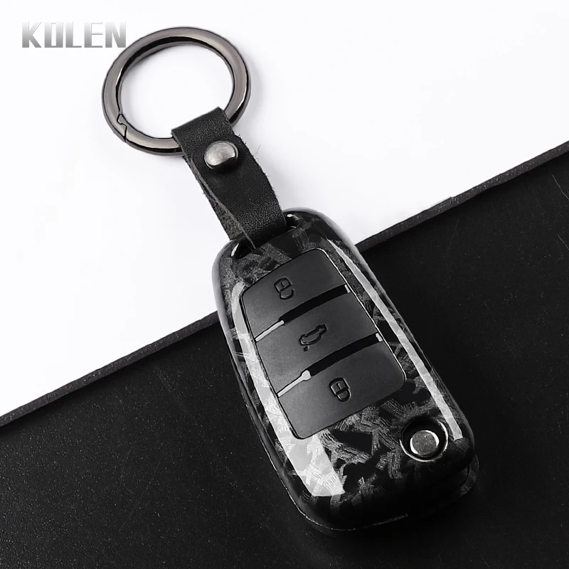 ABS Carbon Faser Auto Schlüssel Fall Abdeckung Für Audi A1 A3 A4 8P 8L 8V A5 B6 B7 a6 A7 C5 C6 Q3 Q5 Q7 4F S3 S4 S6 RS3 TT Geschützte Shell
