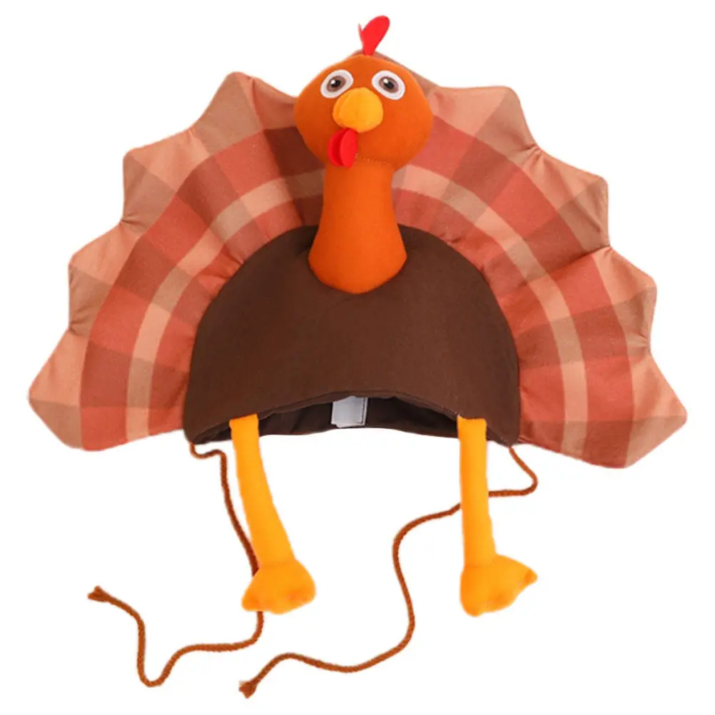 

Stable Material Turkey Shaped Hat Supple Comfortable Party Hat for Theme Parties Role Playing Dance Performances Festival