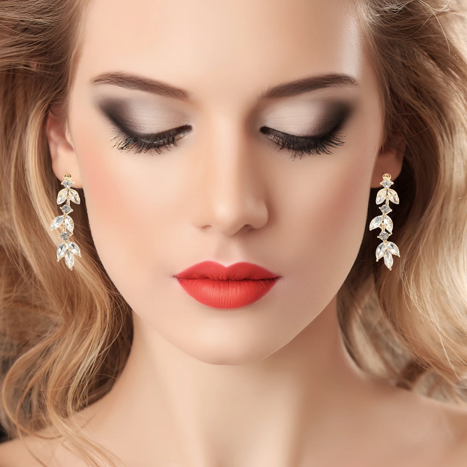 

Geometric Stud Earrings Drops for Women The Flowers Dangle Trendy Zinc Alloy Jewelries