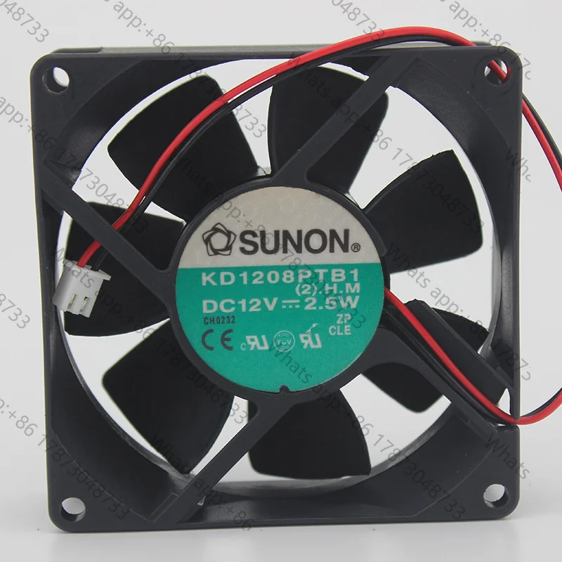 Tool PartsOriginal genuine KD1208PTB1 8025 DC12V 2.5W 8cm 2-wire cooling fan