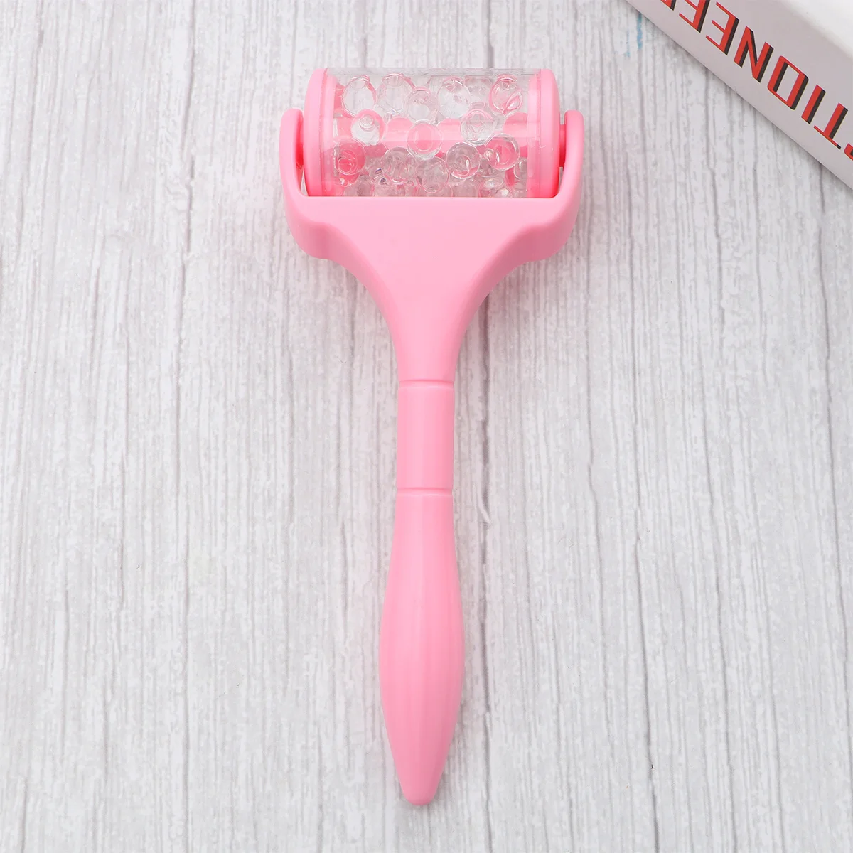 

1Pcs Facial Portable Skin Beautifier Pink Handle Transparent Beads Face Massager Face Lifting Tool Beauty Instrument