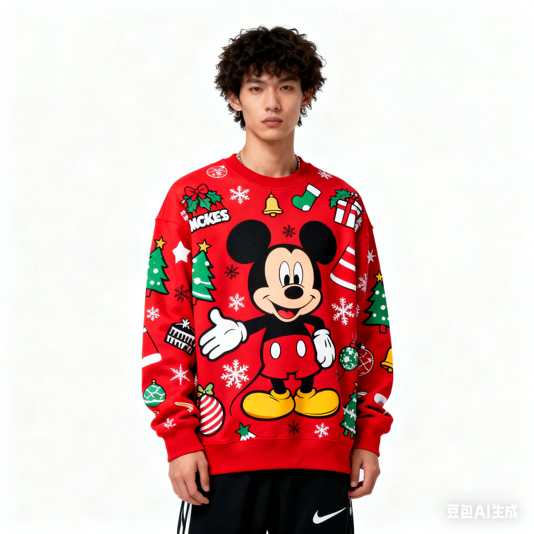 Bluzy świąteczne Disney Myszka Miki z nadrukiem 3D, jesienna moda, styl Y2K, bluzy dla dzieci, bluzy męskie i damskie