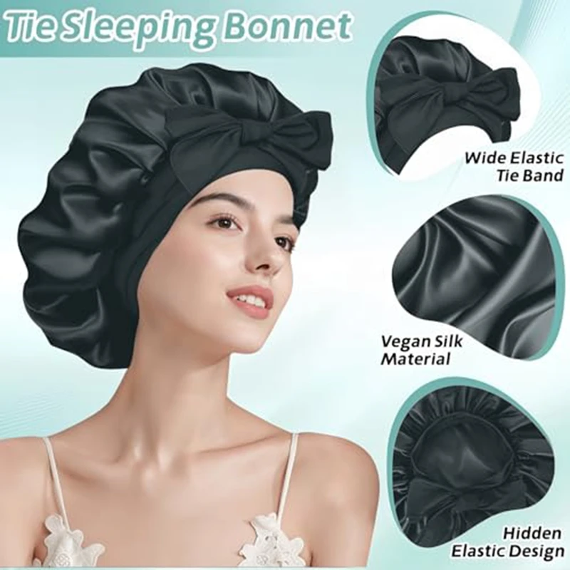 Summer Ribbon Round-brimmed Bow Hat Wide-brimmed Cap for Women Headscarf Sleeping Cap Sun Protection Hat 2026 NEW