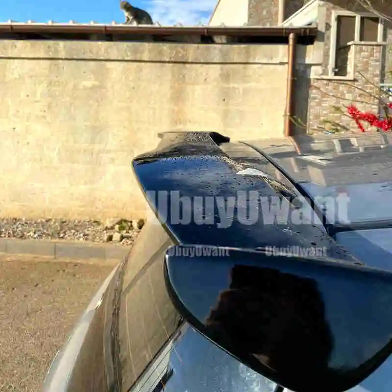 ABS Glänzende Carbon-Schwarz Universelle Heck-Dachflügel für Suzuki Swift Spoiler 2005-2015 Exterieur-Zubehörteile – Detail 6