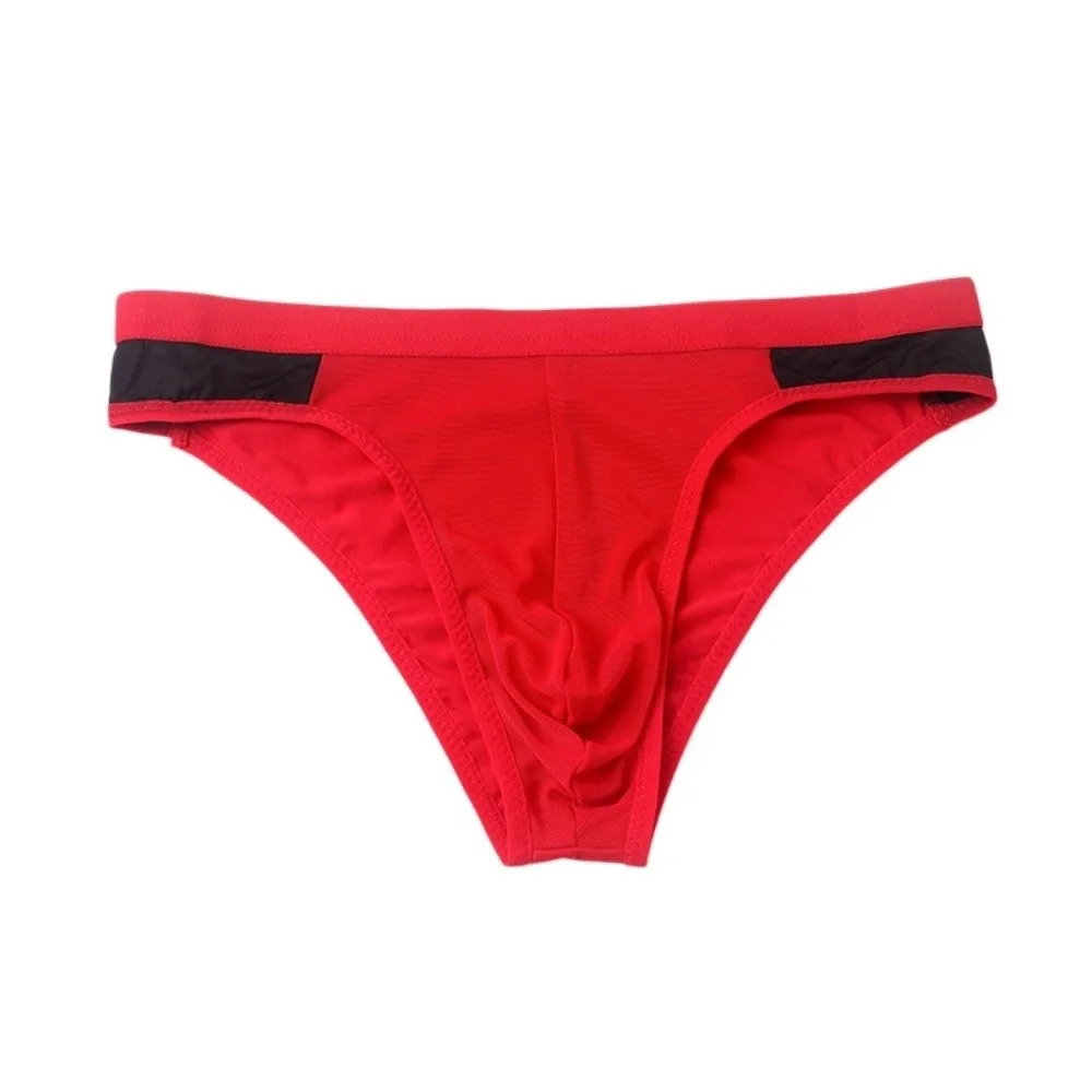 Lingerie Mesh Triangle Panties Transparent Breathable Men Thin Briefs Comfortable Low Waist Underwear for Men Spring Summer