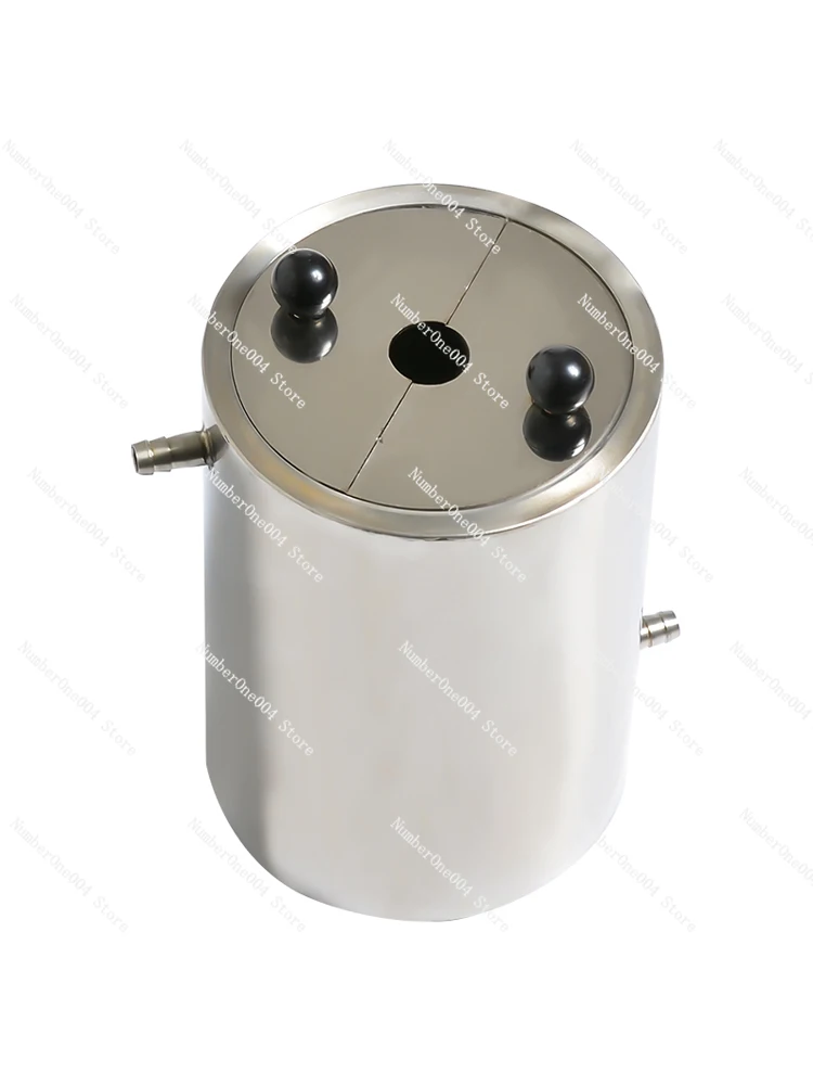 machinebucket Double-layer stainless steel dispersion tank withlid 3-liter grinding bucket connected tocirculating watercylinder