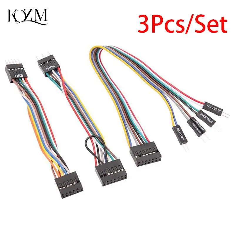 3Pcs/set Chassis Transfer Wiring Switch Cable USB Cable Audio Cable