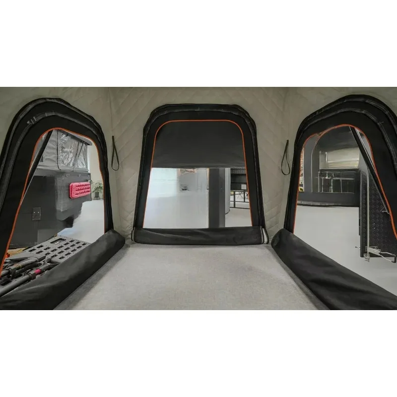 High Quality Aluminum Camper Shell Pop Up Rooftop Tent 4X4 Offroad Pickup Camping Tent