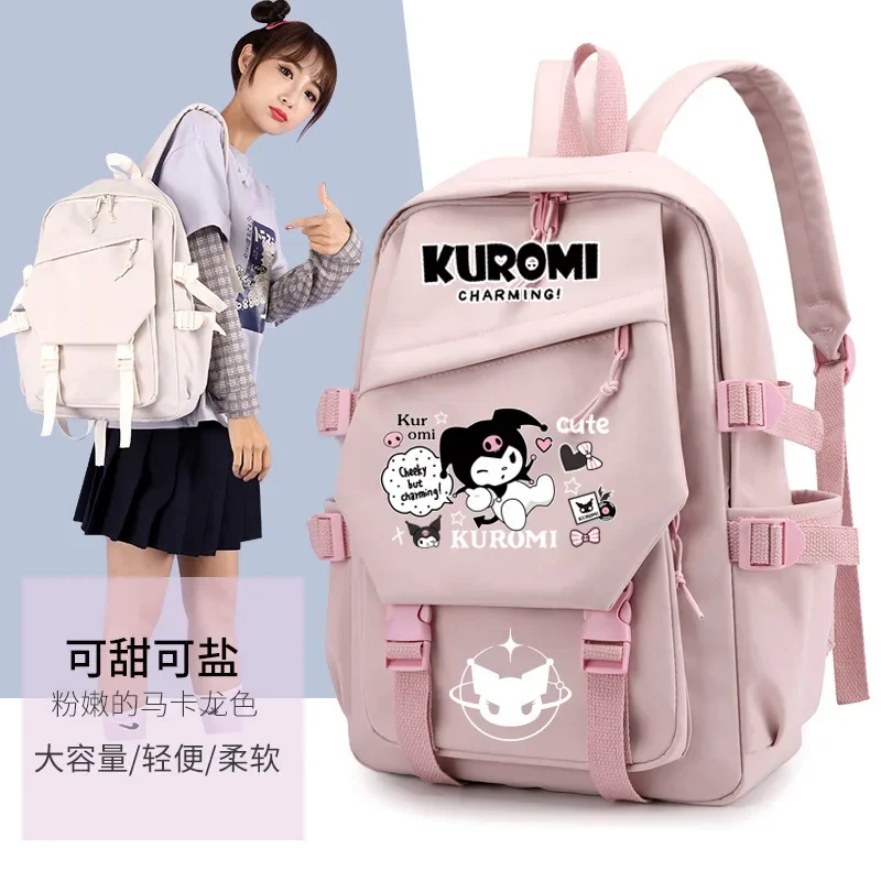 

MINISO Sanrio My Melody Kuromi Cinnamoroll New Backpack Cartoon Large Capacity Student Schoolbag Outdoor Backpack 'S Backpack