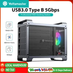 【Free Local Warehouse】Yottamaster 5-Slot RAID External Hard Drive Enclosure 2.5