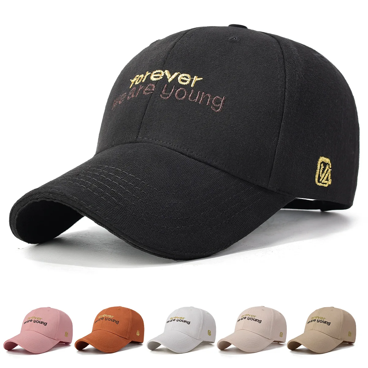 Four-Season Washed Cotton Stiff Top Small Fresh Baseball Cap Outdoor Casual Fashion Duckbill Hat Simple Outfit Sun Hat