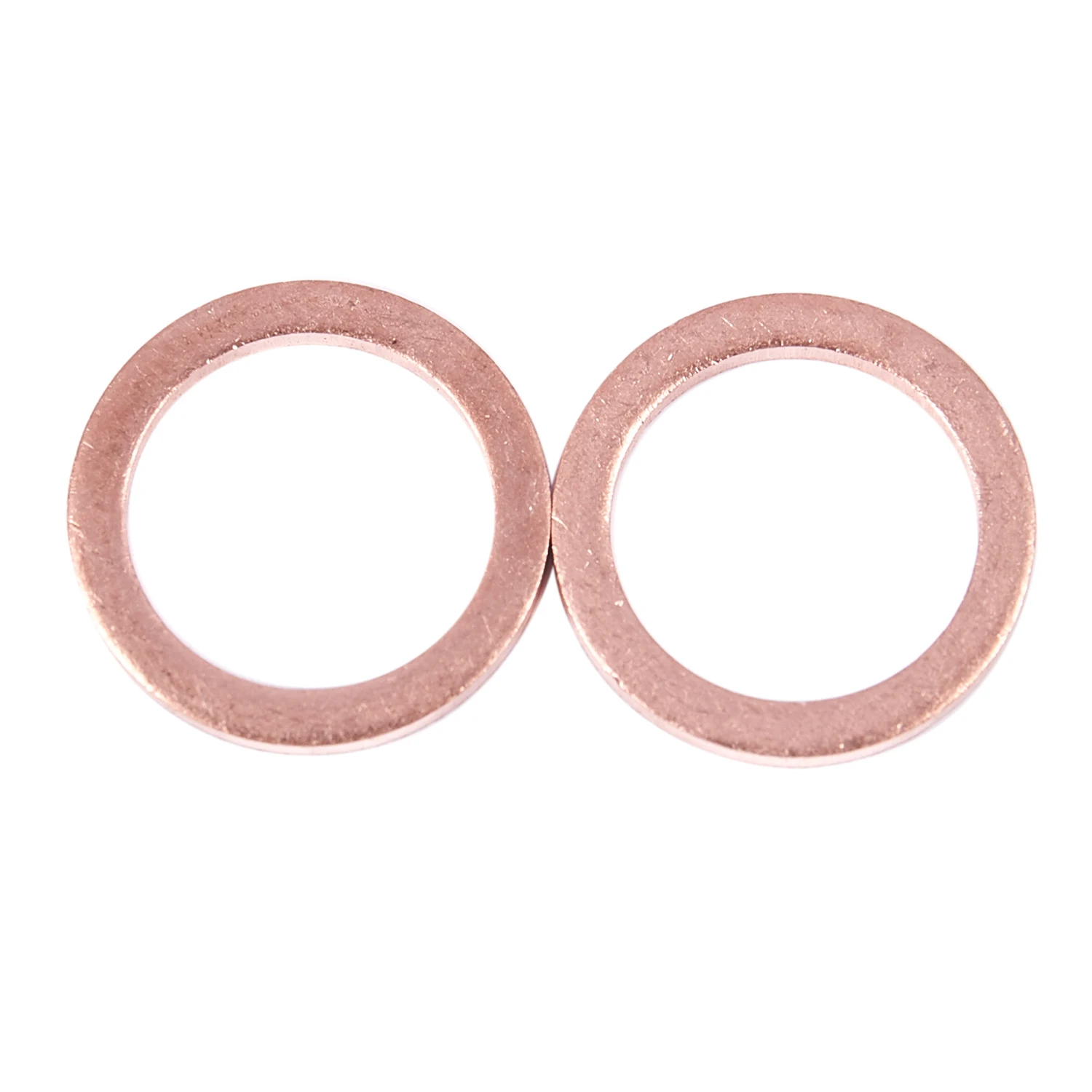 10Pcs 12mm x 17mm x 1.5mm Copper Crush Washer Flat Ring Gasket Fitting