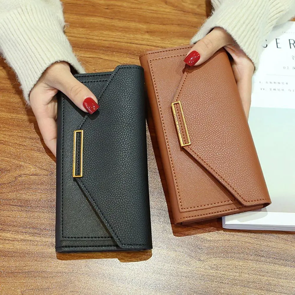 Fashion Women Long Wallets PU Leather Hasp Wallet Lady Money Bag Purse Clutch Pocket ID Credit Card Holder Purse