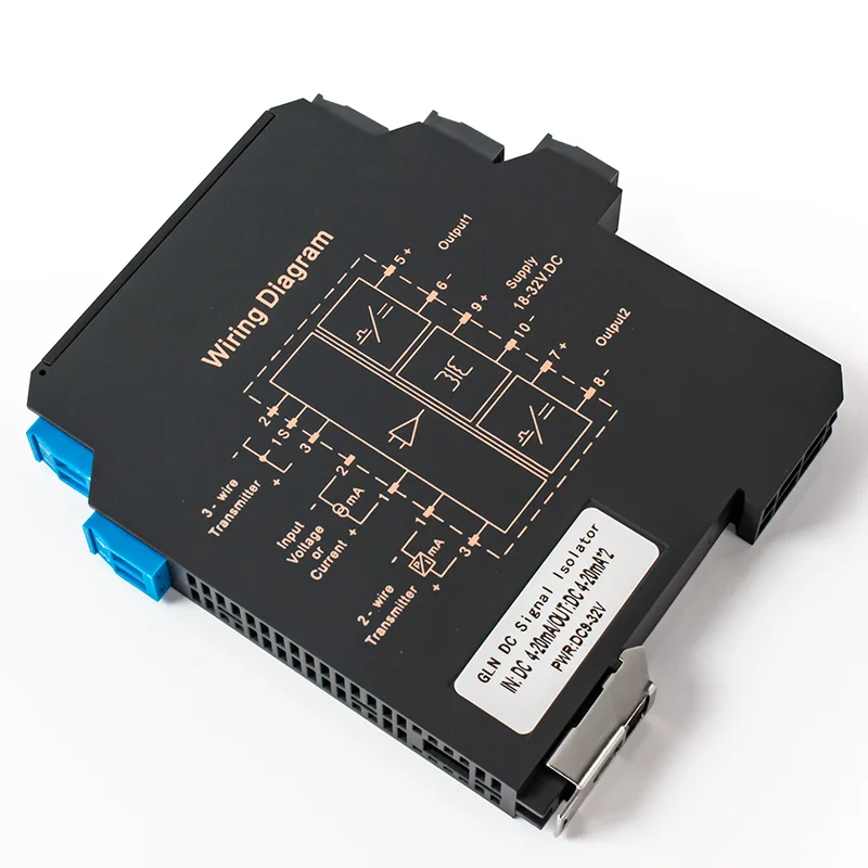 Ultra-thin Signal Isolator 4-20mA 0-10V 0-5V Power Supply DC24V Transmitter Current Voltage Transmitter Signal Isolated