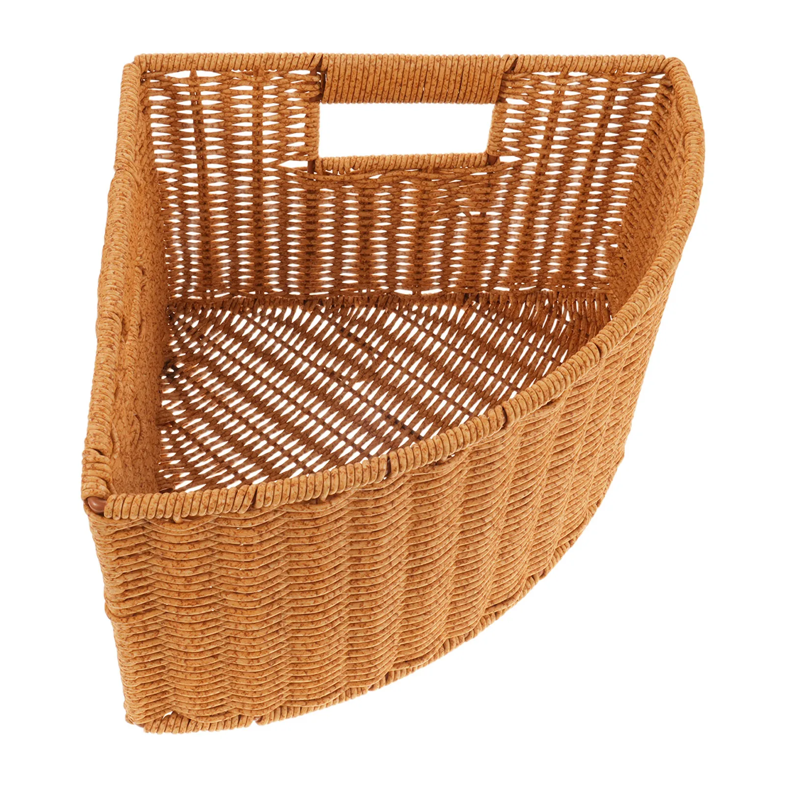 

Triangular Storage Basket Fan-Shaped Corner Organizer For Bathroom Bedroom Kitchen Space Saving Household Daily Use