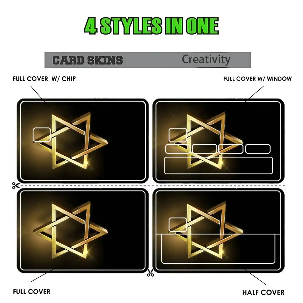 Jewish star  Credit Debit Bank Film Skin Sticker Front Cover