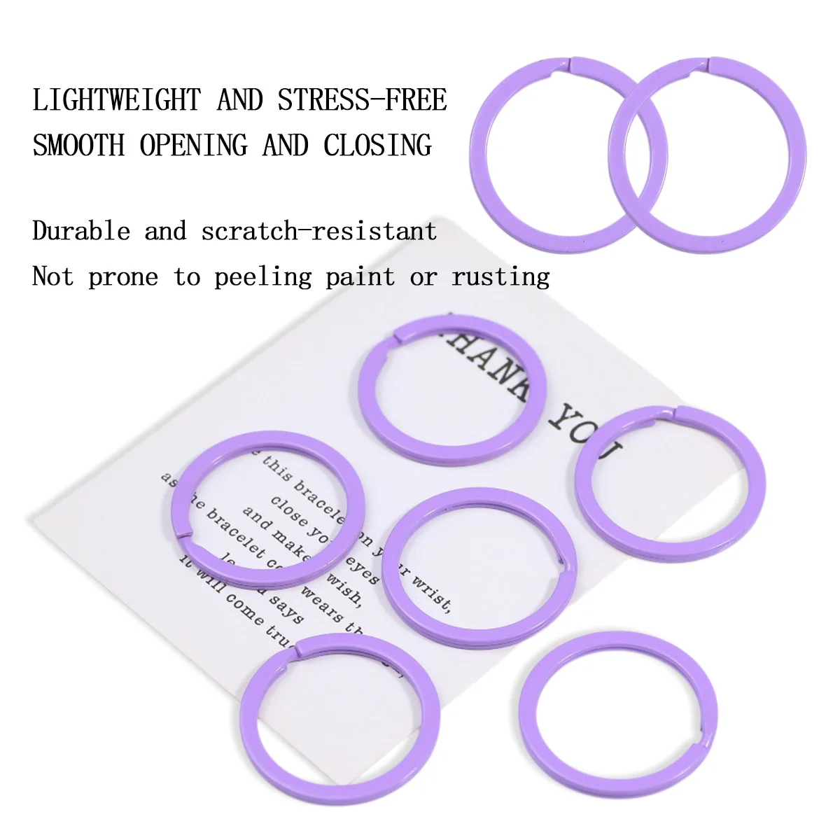 

6/10pcs 30mm Purple Key Chain Ring for DIY Jewelry Craft Making Keychain Bag Clasp Keychain Handmade Part Accessories Materials