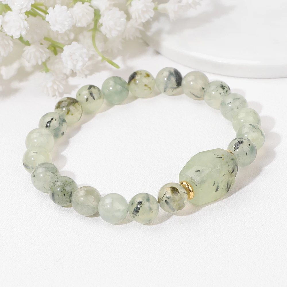 Handmade Natural Stone Labradorite Bracelet Square Shape Quartz Crystal Beads Charm Energy Bracelets Women Men Fashion Jewelry