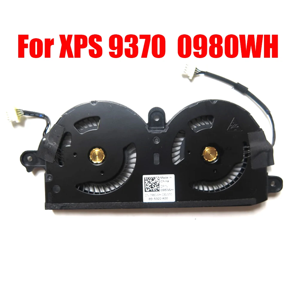 Laptop CPU Fan For DELL For XPS 13 9370 0980WH 980WH ND55C19-16M01 DC05V 0.40A New