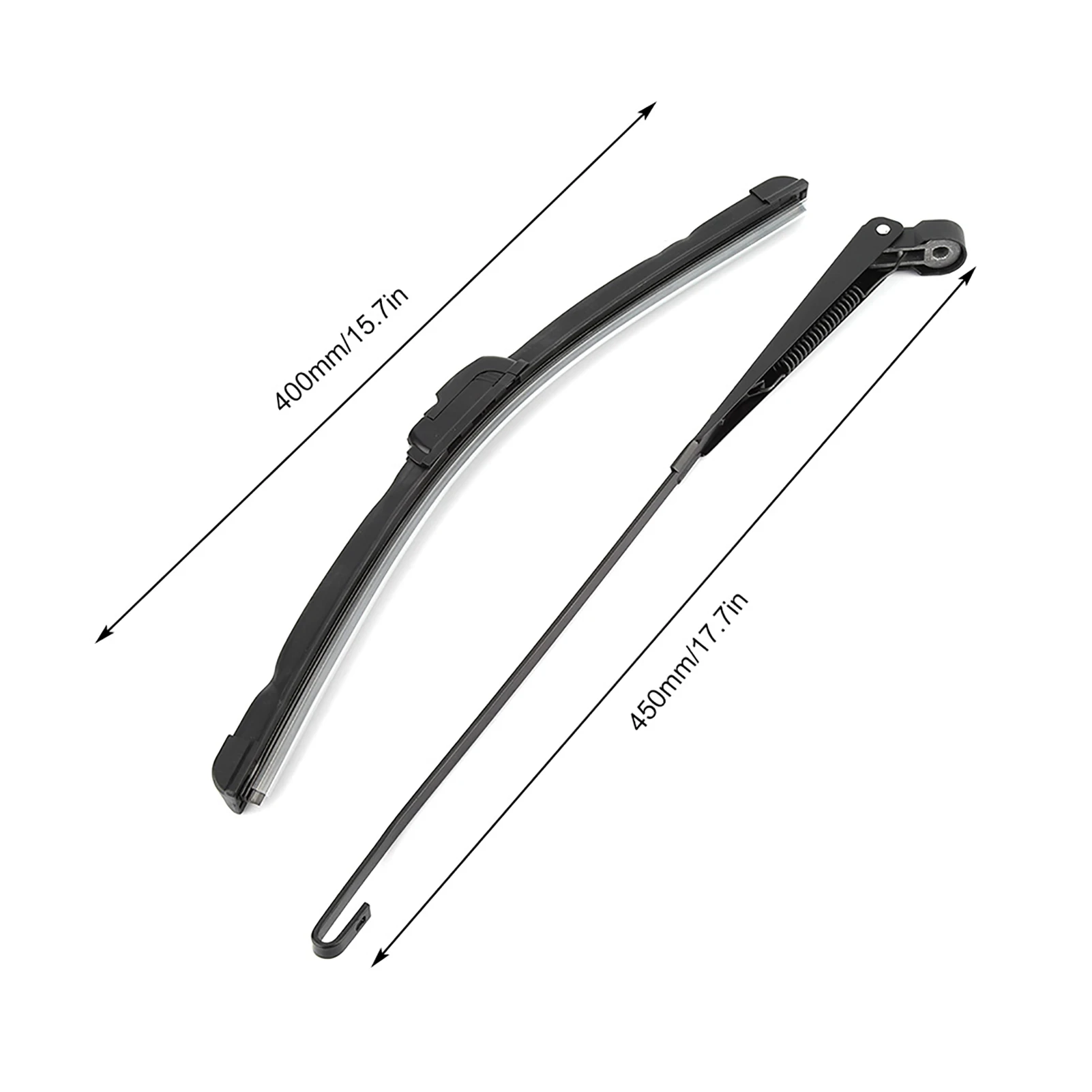 1/2 Inch Hole UTV Manual Hand Operated Windshield Wiper Blade Universal Replacement Kit For Most Utility Vehicle