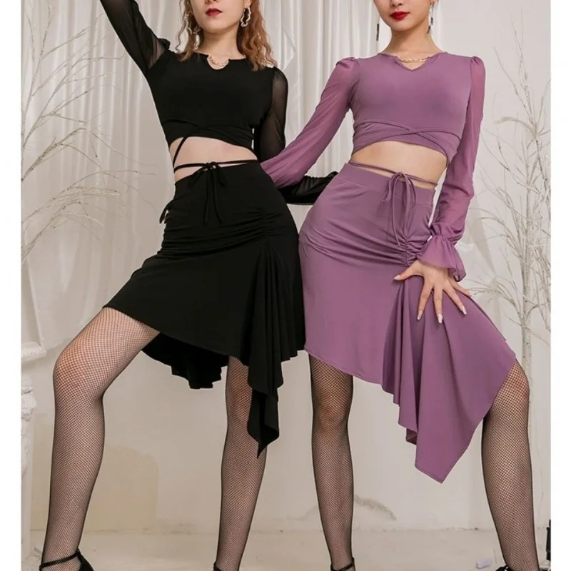 Latin dance dress dance skirt women's new practice clothes training skirt skirt summer