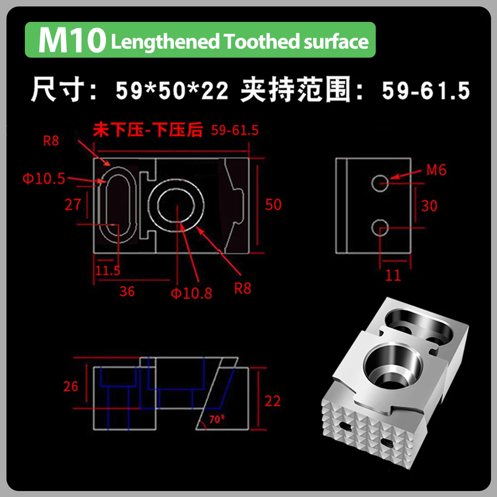 الصناعية التصنيع باستخدام الحاسب الآلي متعدد محطات مركز الملزمة Ok المشبك القياسية ملزمة الأجهزة أداة الجانب تحديد المشبك مناسبة لصفيف التصنيع باستخدام الحاسب الآلي