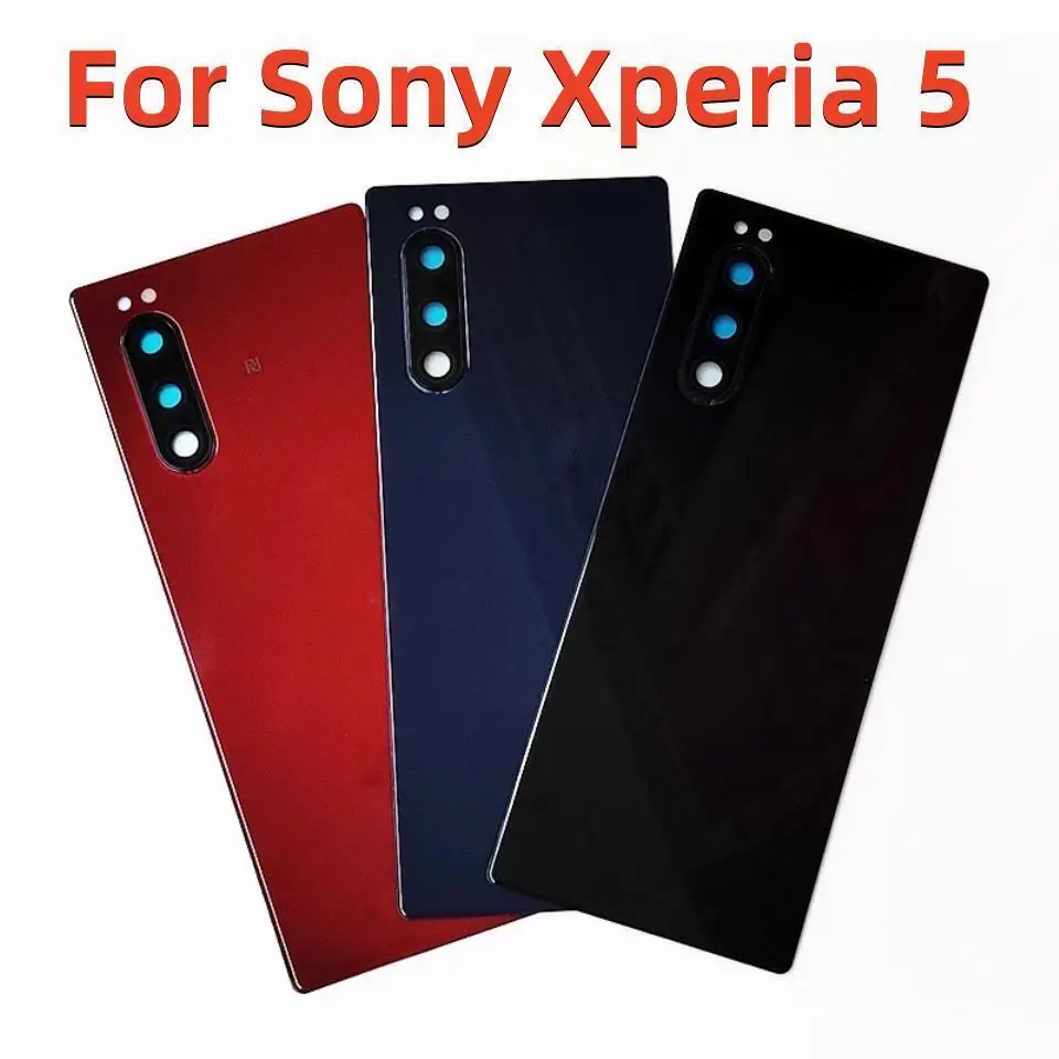 

100% Original Glass For Sony Xperia 5 Back J8210 J8270 J9210 Battery Cover Rear Door Housing Case Replacement Housing cover