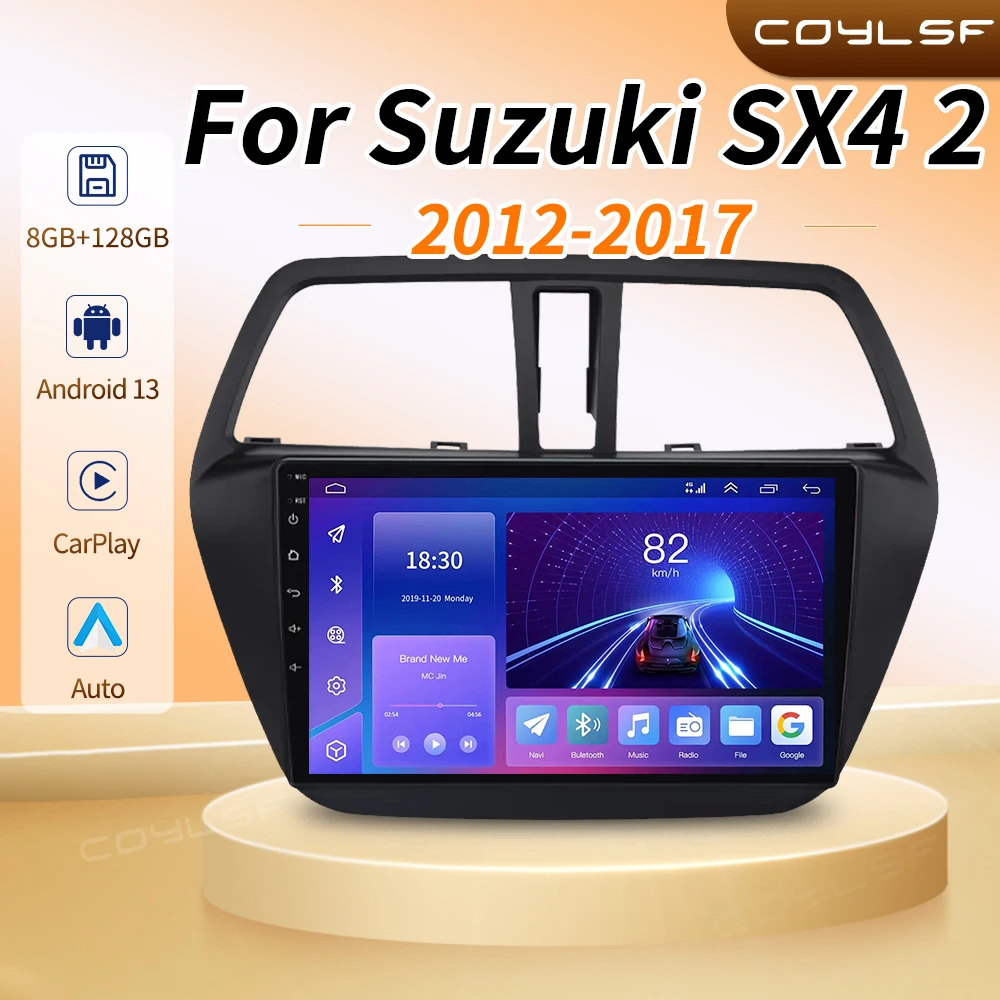 

Для Suzuki SX4-CROSS 2014-2017 автомобильное радио, мультимедийный плеер, навигация GPS, CarPlay, стерео, Android, 2din