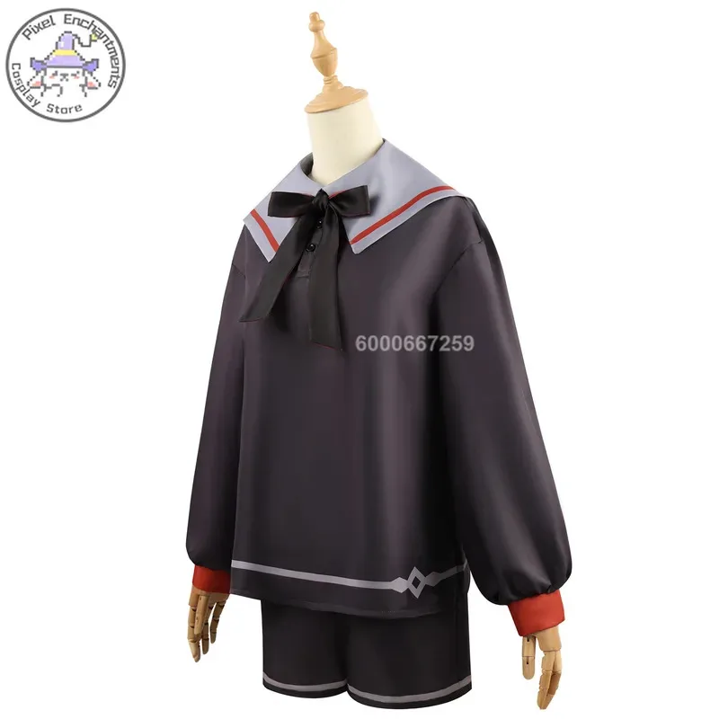 Game Genshin Impact Young Arlecchino Cosplay Costume Cute Women Role Play Wig Bow tie black Outfit Comic-Con Halloween Party