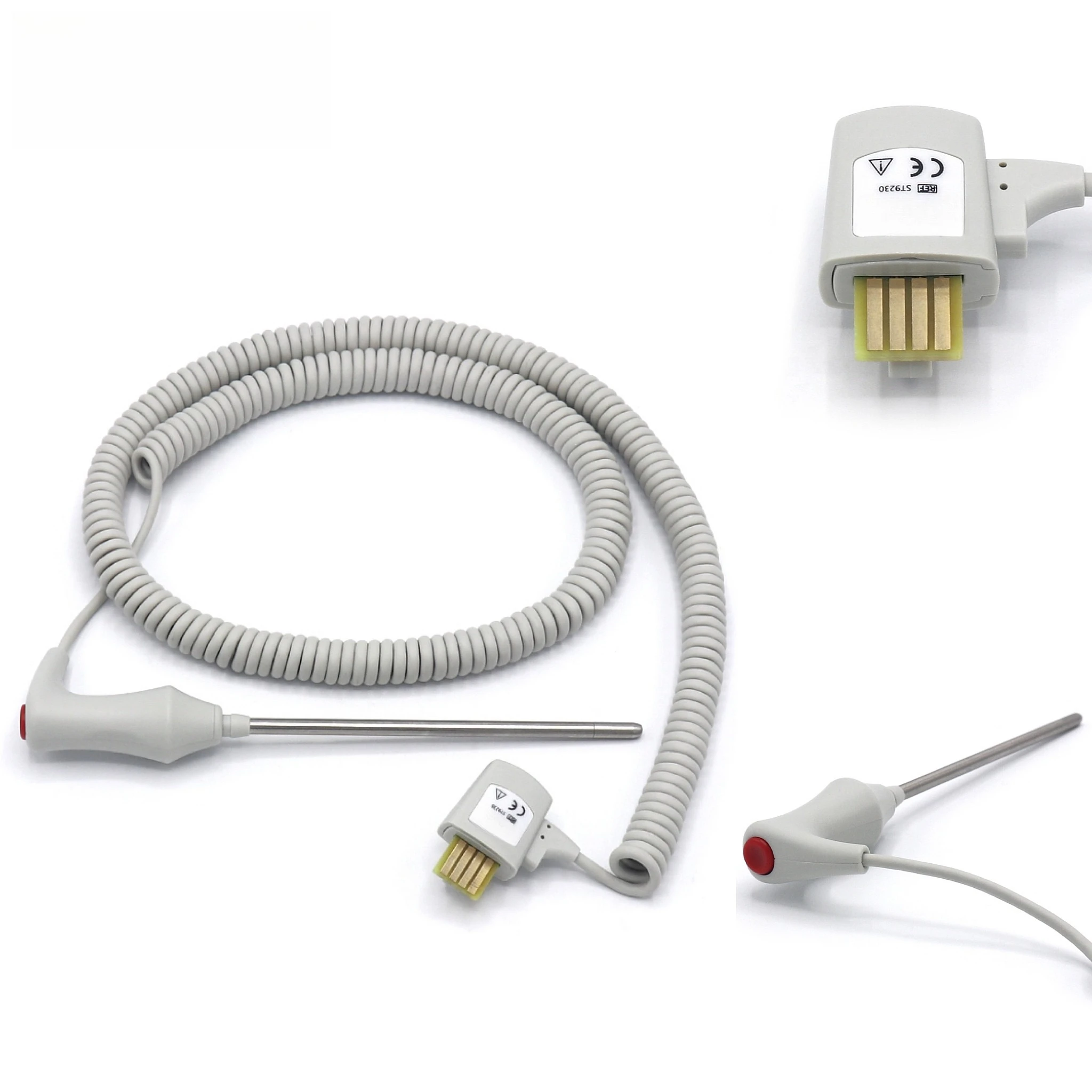Compatible WelchS AlynS 02895-100 Compatible Rectal Temperature Probe for Adult/Pediatric 0.8m Cord Length