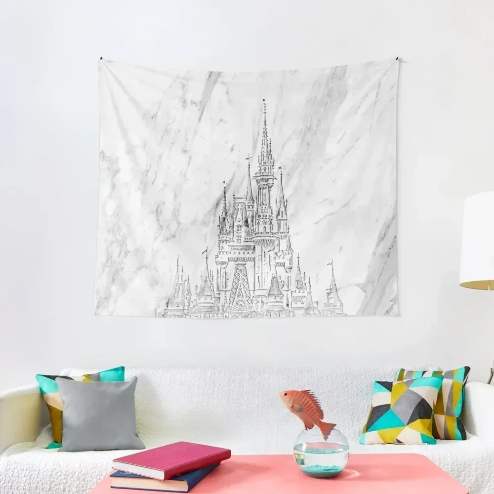 Magic Castle Marble Carving Tapestry Bedrooms Decor Home Decoration Accessories Tapestry