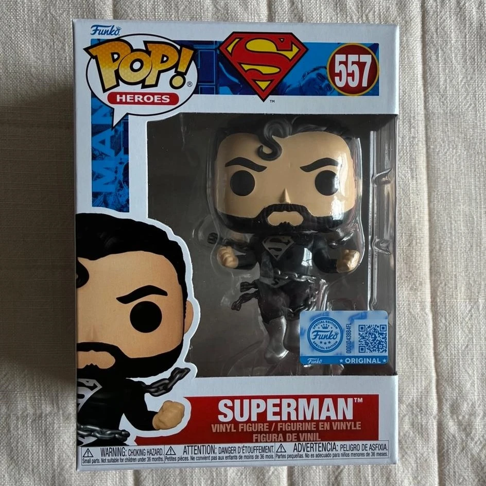 DC Comics Superman (Black Suit) 557 Figures Funko POP Vinyl Figure Collectible Limited Edition Figurine Decoration Toy Gift - Image 3
