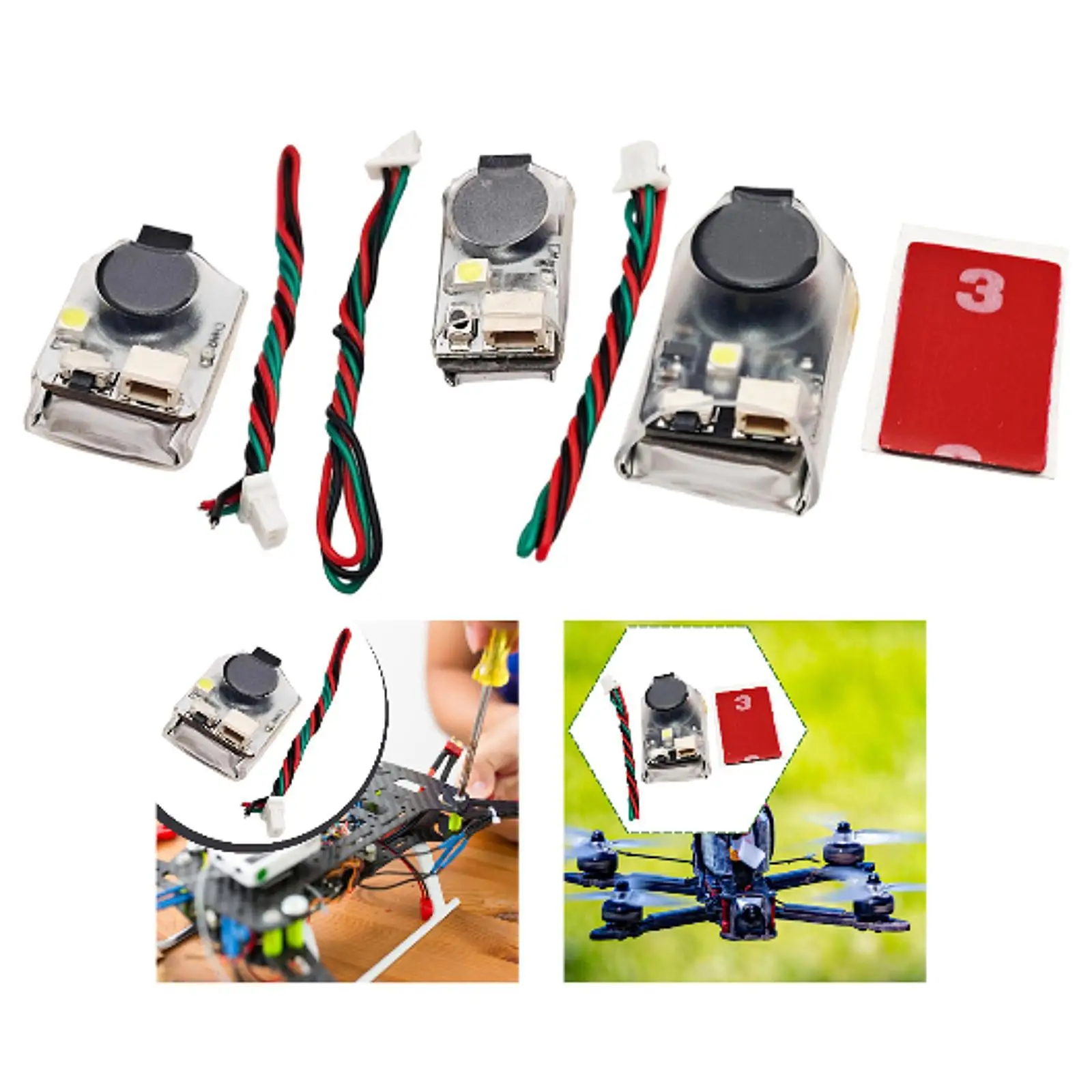 

Запасной зуммер для дрона, миниатюрный, для радиоуправляемых моделей, инструмент для квадрокоптера, игрушка, LED