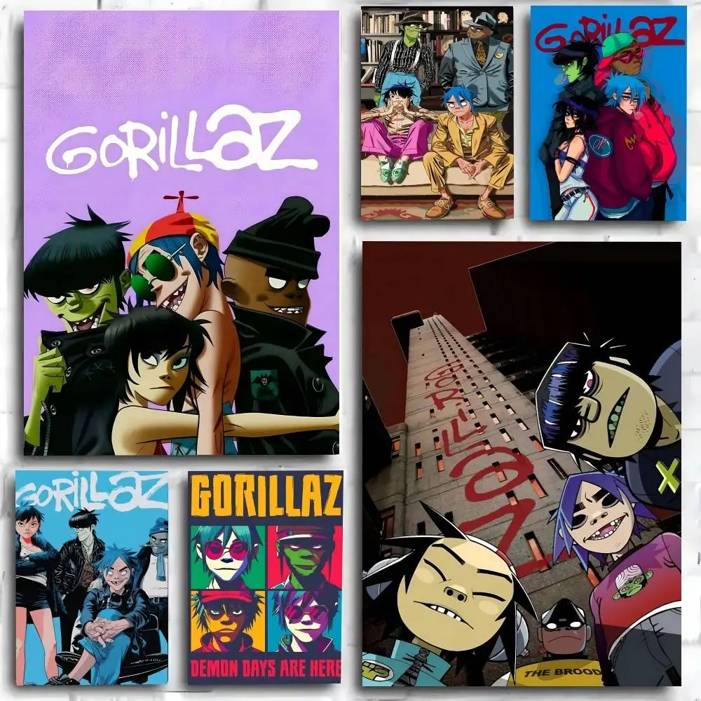classic Nordic Pop Gorillaz Music Rock Rapper Poster Art Print Anime Style Home Decor Ideal Gift Perfect Room Decor