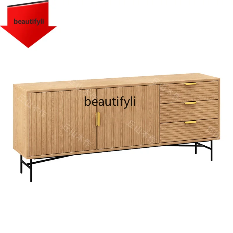 

A44 Решетка из цельного дерева в японском стиле, сервант, чайный шкаф из скандинавского черного ореха, современный минималистичный дубовый настенный шкаф для хранения вещей