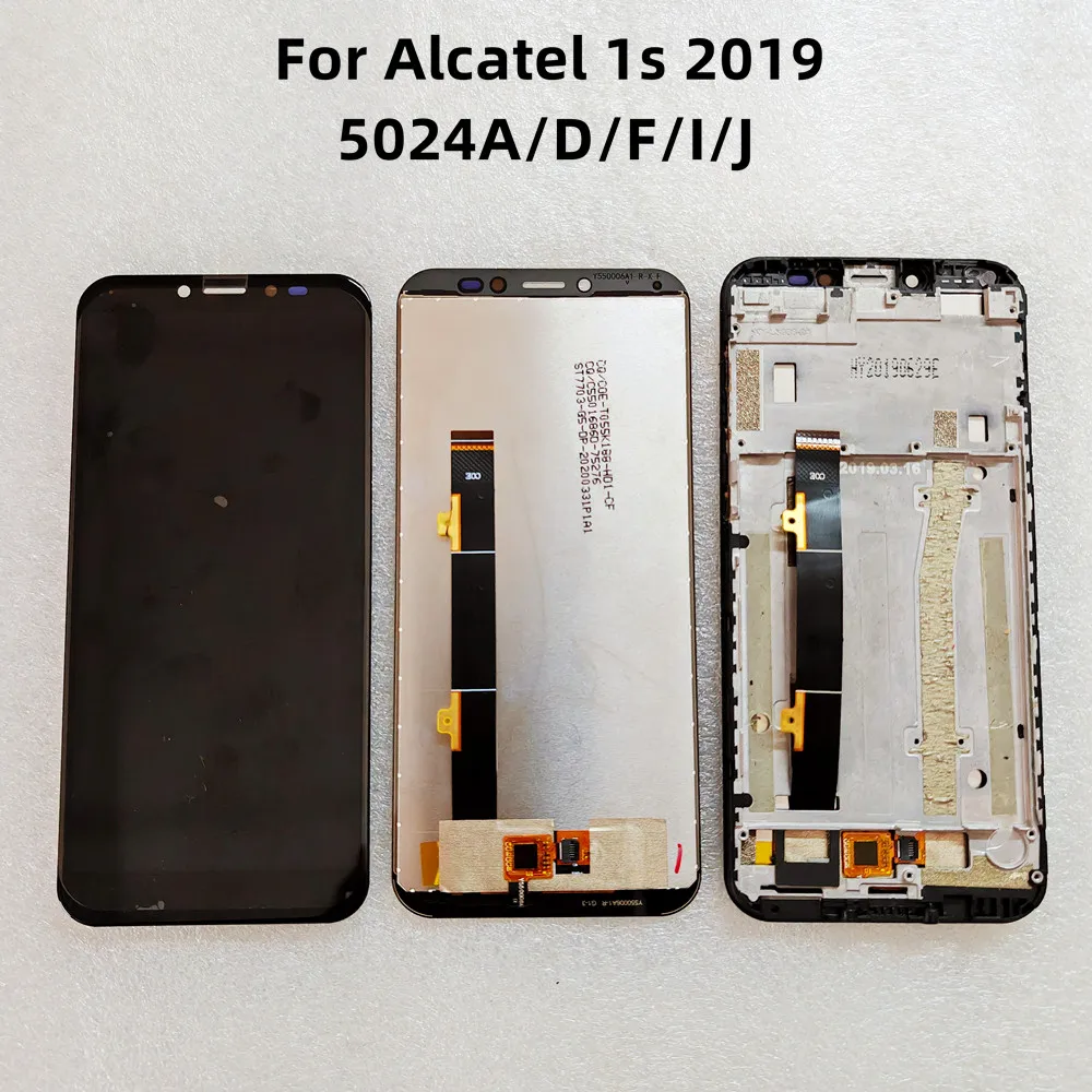 Pantalla LCD de Alta Calidad para Alcatel 1S 2019 5024 OT5024 + Panel Táctil de Repuesto para 5024D 5024A 5024F Pantalla LCD Sens